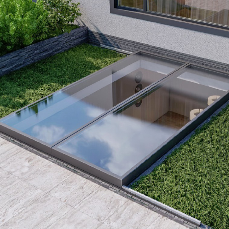 Skylight i aluminiumslegering (Silent Track System)